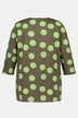 Maglia dal taglio svasato con puntini, pieghine e maniche a 3/4
