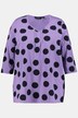 Maglia dal taglio svasato con puntini, pieghine e maniche a 3/4