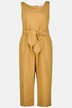 Jumpsuit, rund hals, ärmlös, fickor, bomull/linnemix