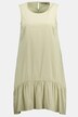Kleid, Volantsaum, A-Linie, Rundhals, ärmellos