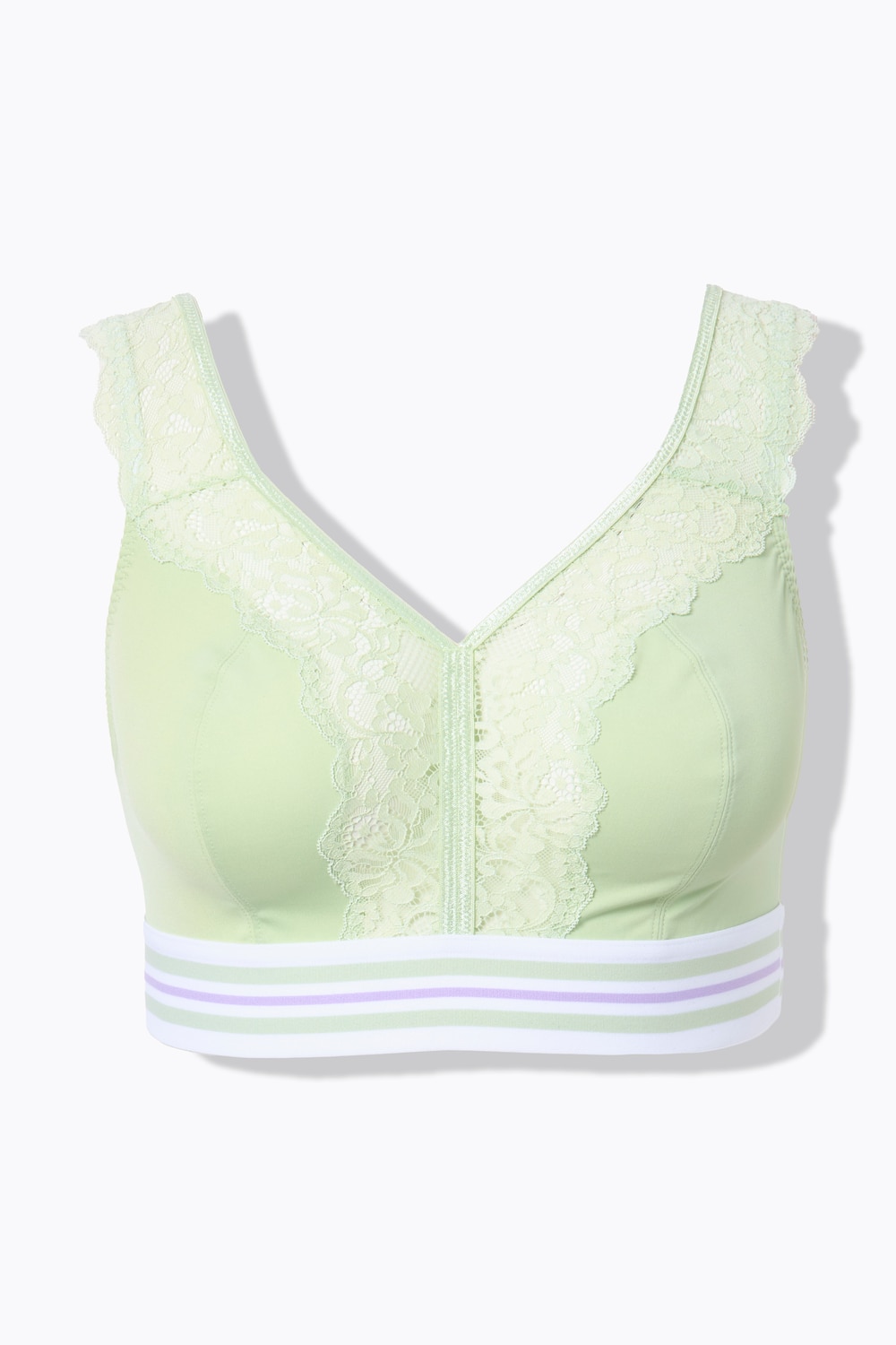 Stora storlekar Minimizer-bralette med spets, Dam, turkos, storlek: 110D, Syntetfibrer/Elastan, Ulla Popken