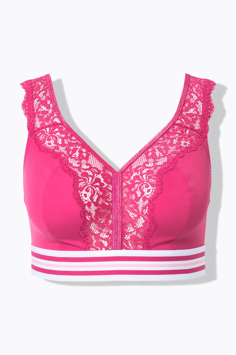 Stora storlekar Minimizer-bralette med spets, Dam, rosa, storlek: 90F, Syntetfibrer/Elastan, Ulla Popken
