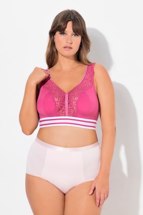 Sujetador Bralette reductor, encaje, sin aros, copa C-F