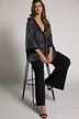 Sequin Kimono Style Open Front Belted Blouse