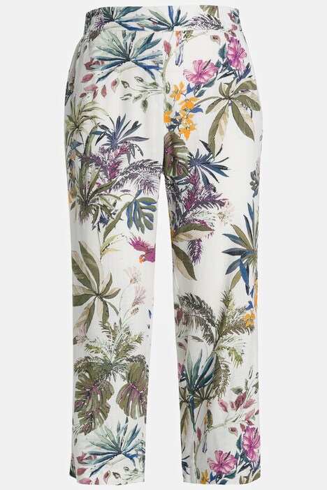 Culotte Mary, Blätter, weites, gerades Bein, Komfortbund