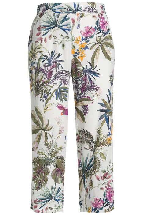 Široké kalhoty Mary, listy, široké, rovné nohavice, komfortní pas