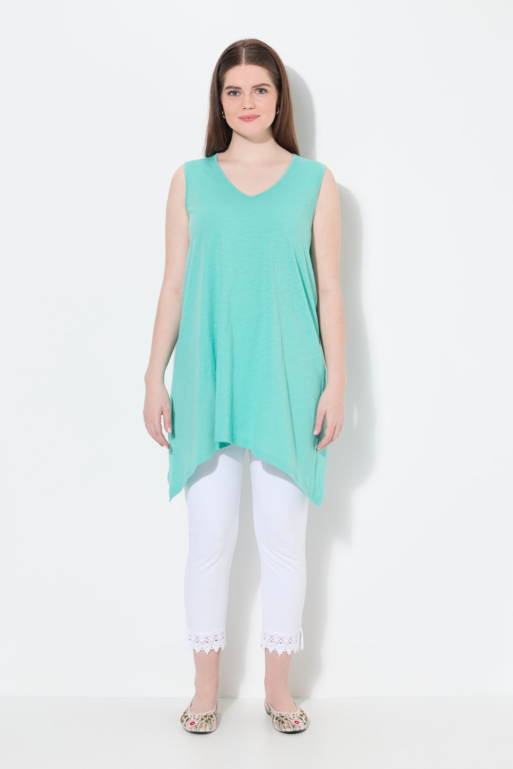 Große Größen Longtop, Damen, türkis, Größe: 54/56, Baumwolle, Ulla Popken