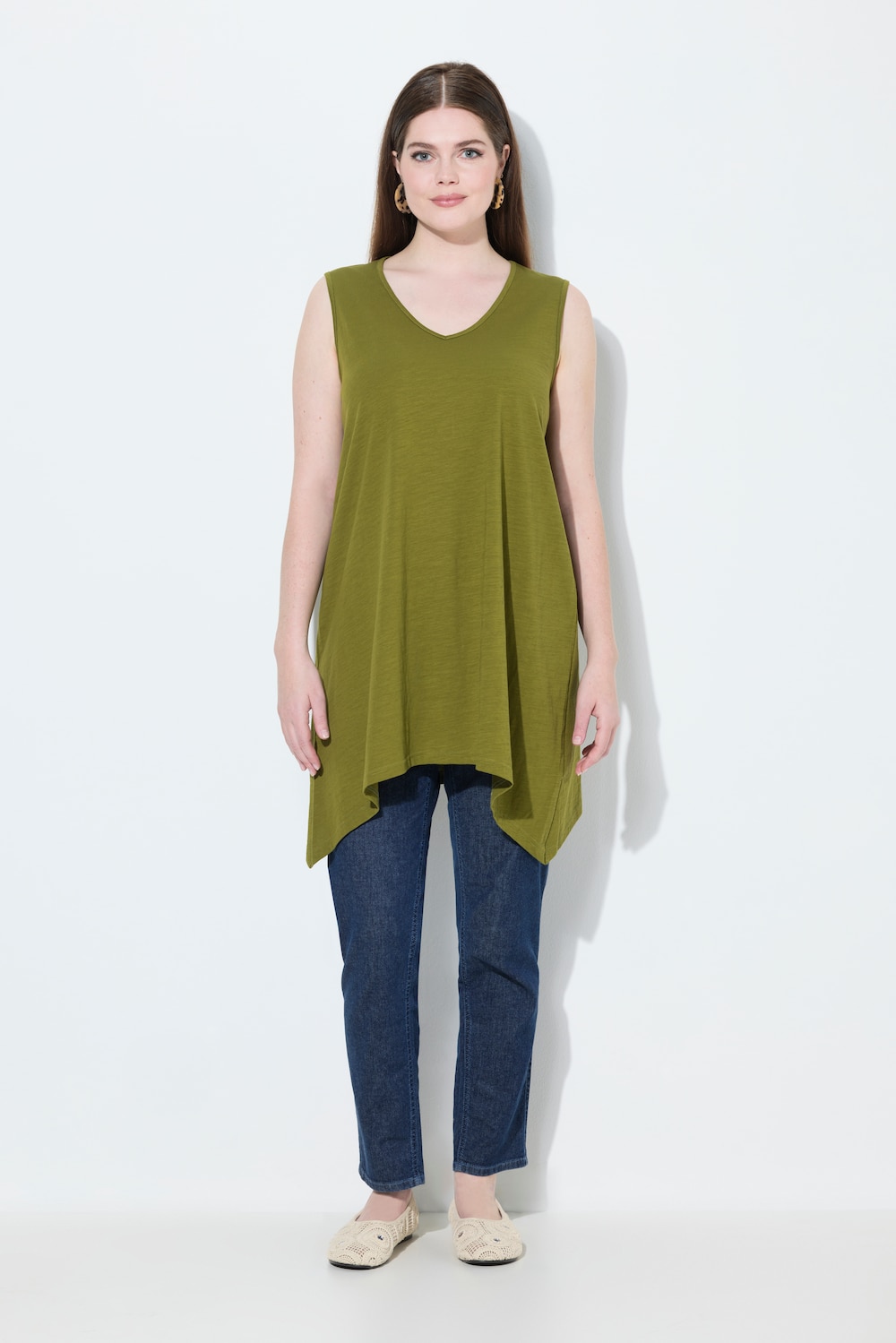 Große Größen Longtop, Damen, grün, Größe: 54/56, Baumwolle, Ulla Popken