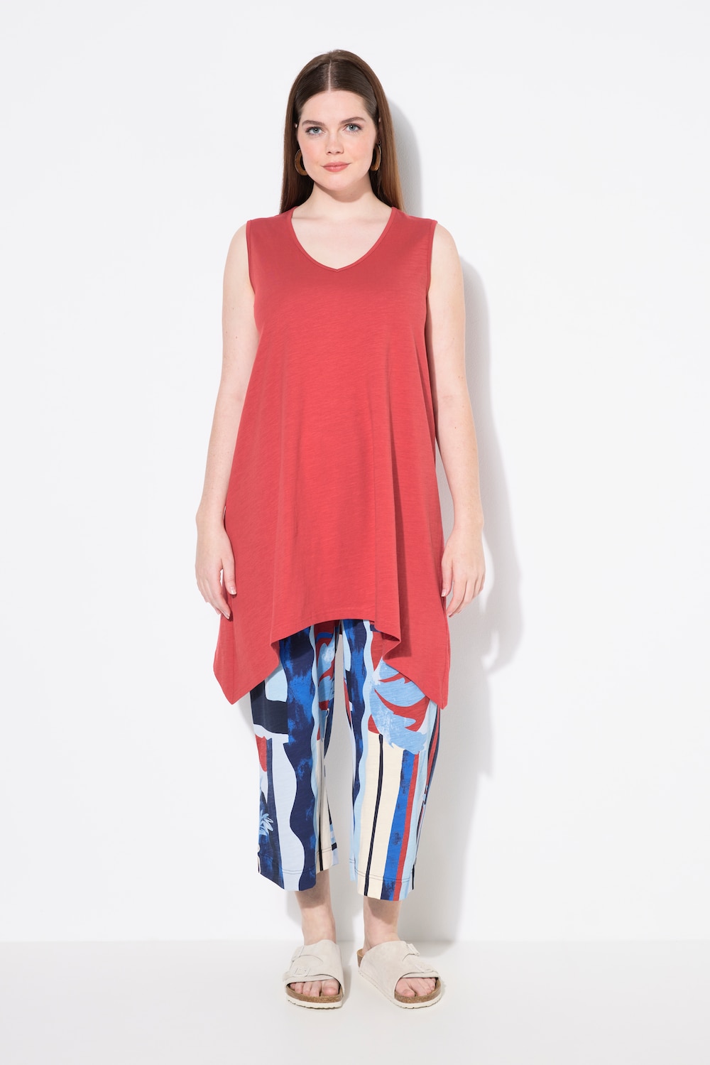 Große Größen Longtop, Damen, rot, Größe: 42/44, Baumwolle, Ulla Popken