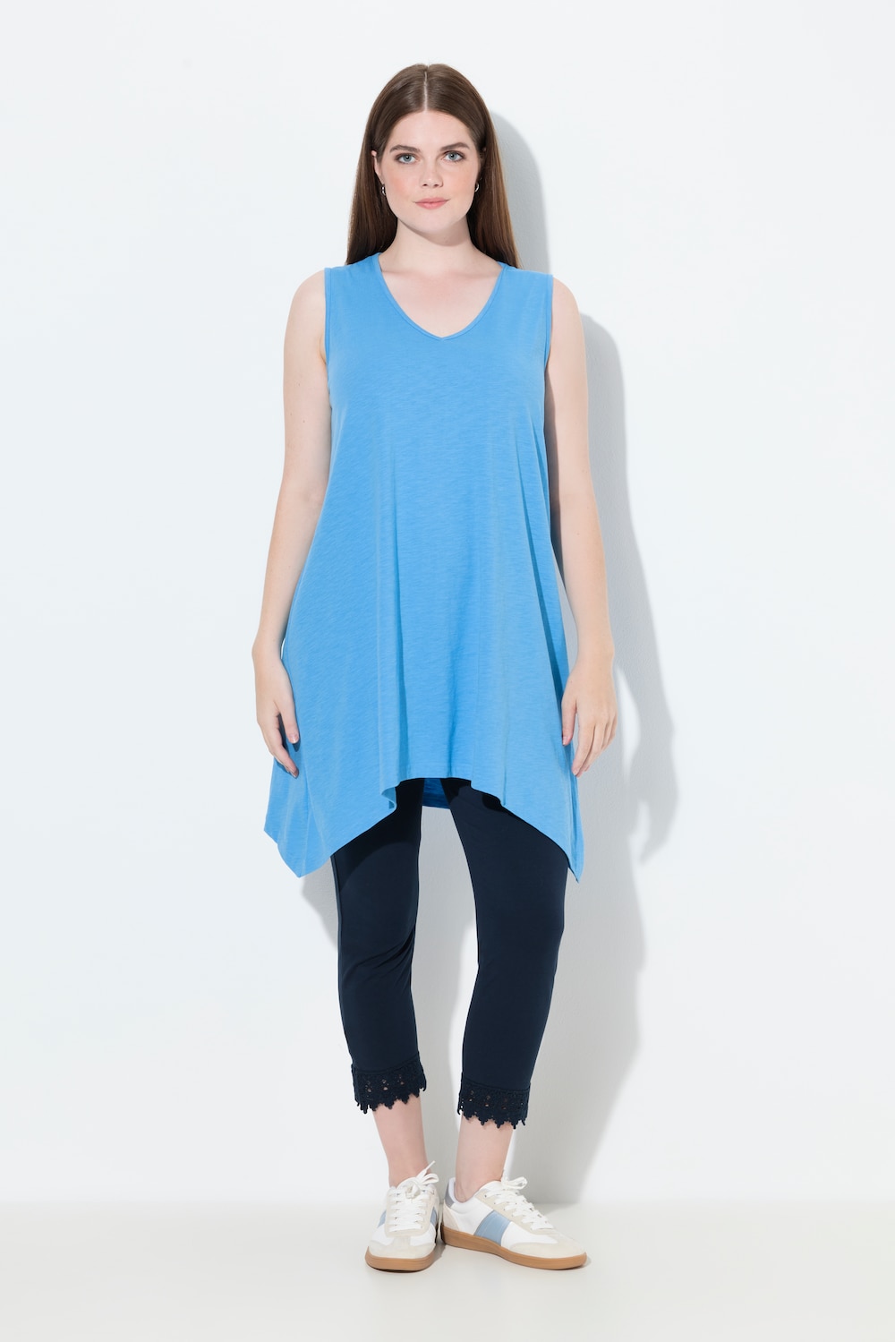 Große Größen Longtop, Damen, blau, Größe: 54/56, Baumwolle, Ulla Popken