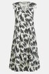 Eco Cotton Grass Print Shirred Shoulder Knit Tank Dress