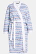 Zig Zag Print Wrap Style Terry Bathrobe
