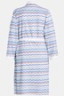 Zig Zag Print Wrap Style Terry Bathrobe
