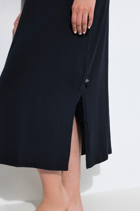Eyelet Trim V-Neck Super Soft Cotton Blend Nightgown
