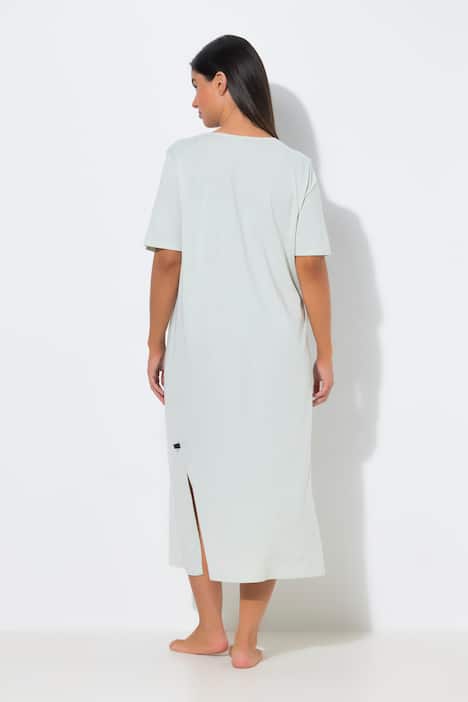 Nachthemd, Lochstickerei, Halbarm, Modalmix