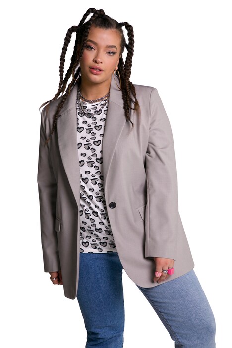 Blejzr, rovný střih, klopy, dlouhé rukávy