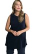 Top, cípový lem, A střih, výstřih do V, bez rukávů, froté