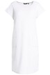 Froté šaty, tunikový výstřih, dělící šev, krátké rukávy