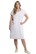 Froté šaty, tunikový výstřih, dělící šev, krátké rukávy