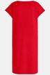 Sukienka frotte, dekolt a la tunika, szew dzielący, krótki rękaw