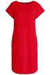 Froté šaty, tunikový výstřih, dělící šev, krátké rukávy