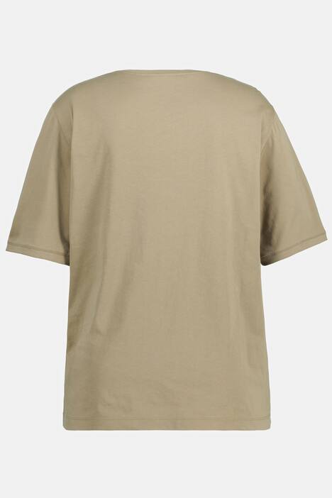 T-shirt z kwiatami, okrągły dekolt, krótkie rękawy, bio-bawełna