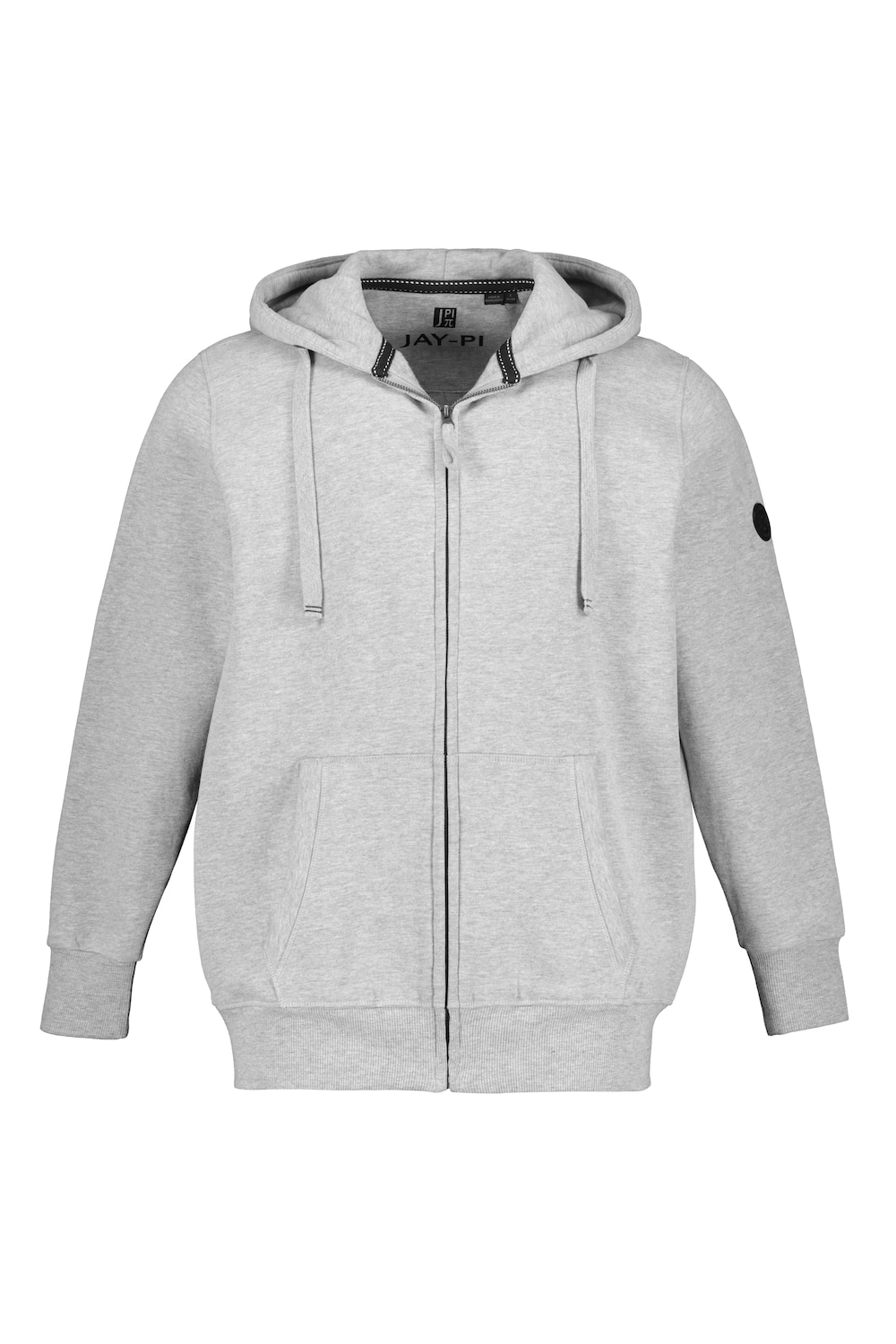 Stora storlekar JAY-PI hoodiejacka, Her, grå, storlek: XXL, Bomull/Viskos, JAY-PI