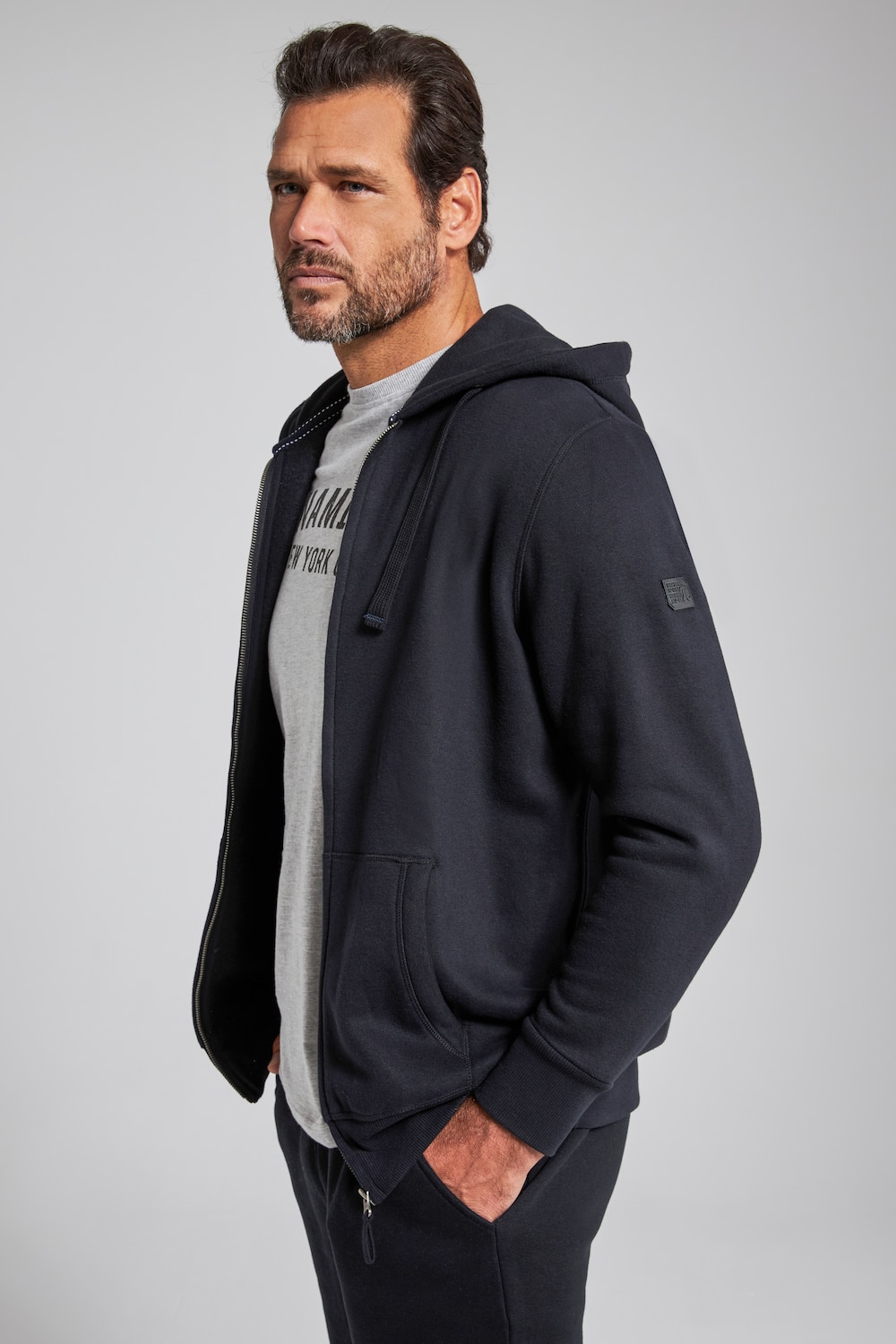 Grandes tailles veste hoodie jay-pi, femmes, noir, taille: 7XL, Coton/Polyester, JAY-PI