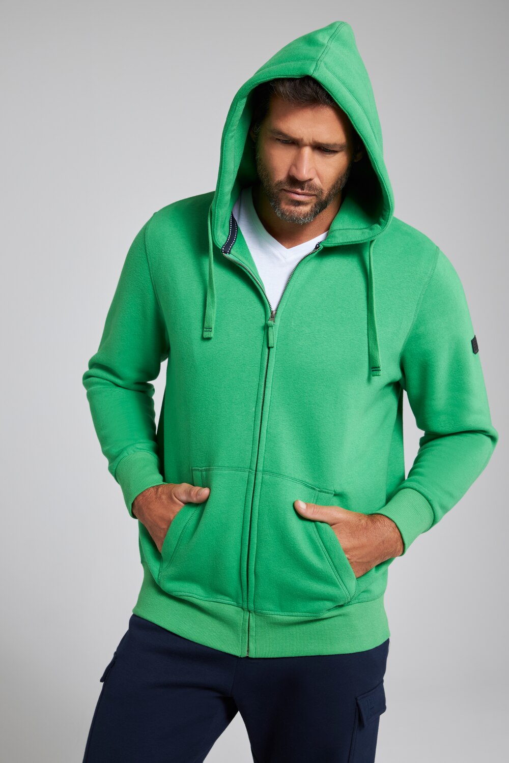 Grote Maten JAY-PI hoodie-jackmale, groen, Maat: 6XL, Katoen/Polyester, JAY-PI