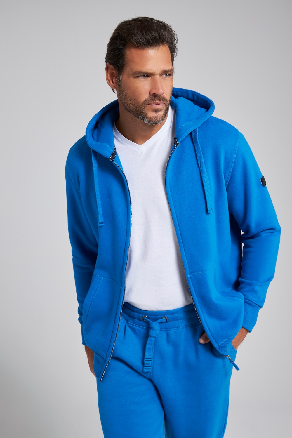 Grandes tailles veste hoodie jay-pi, femmes, bleu, taille: 6XL, Coton/Polyester, JAY-PI