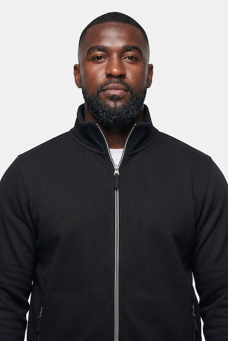 Sweatjacke, Fitness, Stehkragen, Zipper, bis 8 XL
