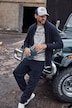 Sweatjakke med ståkrave, op til str. 8XL
