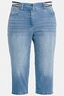 capri jeans Sophie, gestreepte elastische band, 5-pocket