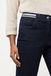Caprijeans Sophie, randig resårlinning, 5 fickor