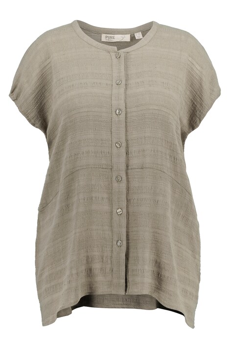 Dlouhá halenka, strukturované pruhy, stojáček, biobavlna