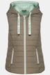 Wende-Steppweste, Kapuze, Zipper, ärmellos