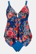 tankini, längre överdel, mönstermix, flikig nederkant