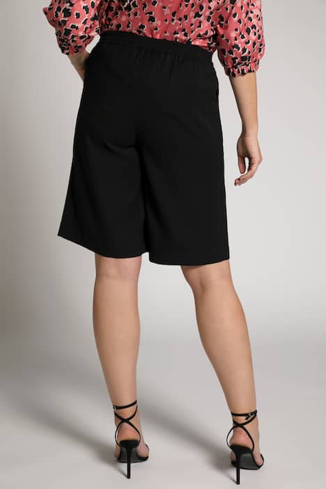 Shorts Mary, fina ränder, vida ben, komfortlinning