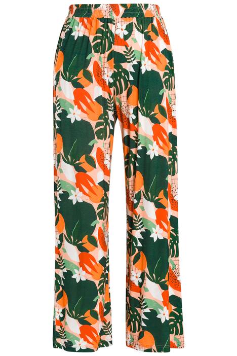 Palácové kalhoty, džungle, široké nohavice, elastický pas
