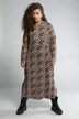 Jerseykleid, A-Line, Rundhals, Langarm, Leo Print