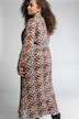 Jerseykleid, A-Line, Rundhals, Langarm, Leo Print