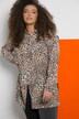 Skjortblus, boxy fit, leoprint, lång modell, skjortkrage, lång ärm