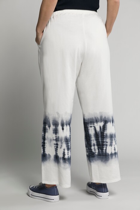 comfortbroek Rose, batikzoom, smalle pijpen, elastische band