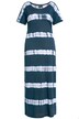 Tričkové šaty, batikované pruhy, kulatý výstřih, krátké rukávy