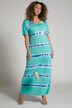 T-Shirt-Kleid, Batikstreifen, Rundhals, Halbarm