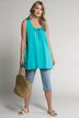 Tie Detail Super Soft Modal/Cotton A-line Fit Knit Tank Tunic