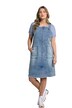 Džínové šaty s laclem, roztrhaný efekt, A střih, bez rukávů