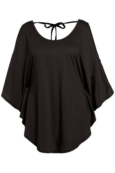 Tričko-kimono, A střih, průstřihy, kulatý výstřih, 3/4 rukávy