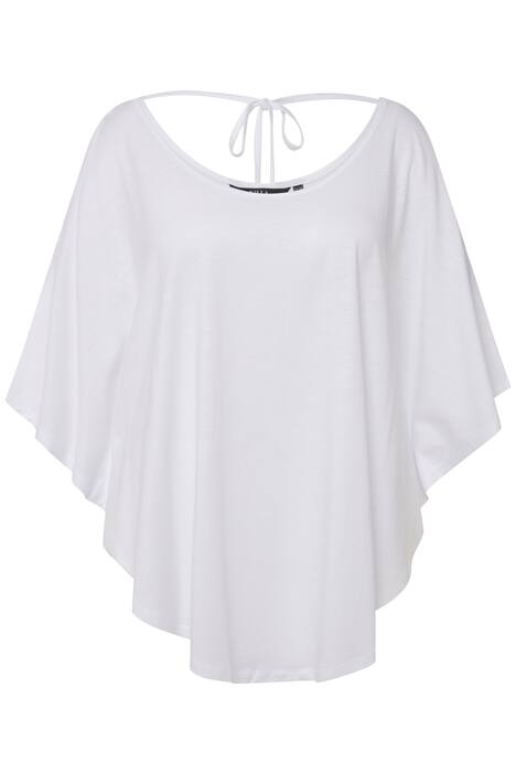 Tričko-kimono, A střih, průstřihy, kulatý výstřih, 3/4 rukávy