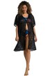 Plážové kimono, transparentní krajka, krátké rukávy